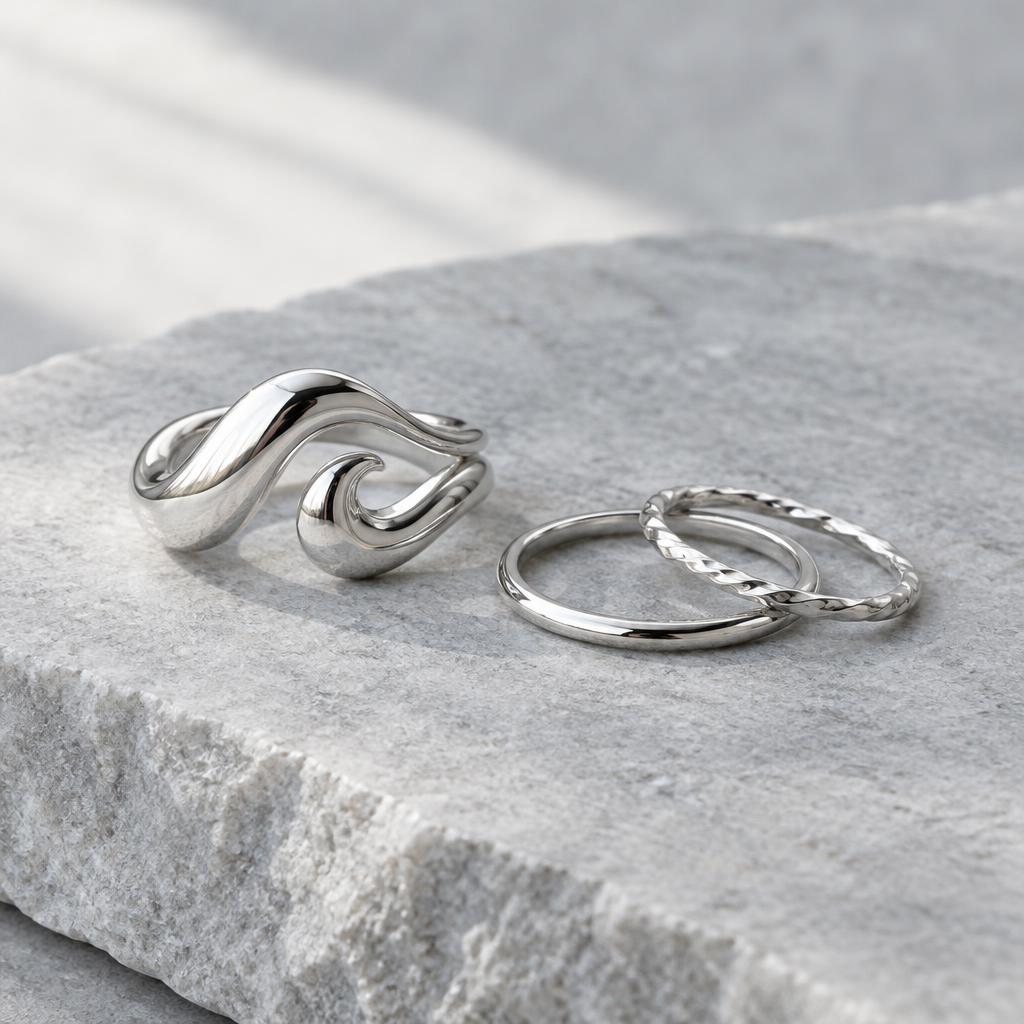 Illustrative silver accessories jewelry